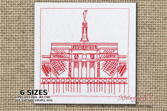 Columbia Temple: A Redwork Review for Branded Merch