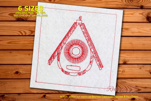 Hanging Bird House: A Redwork Gem for Boutique Apparel