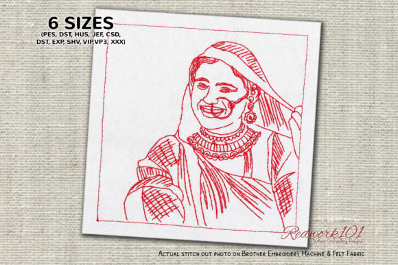 Rajasthani Woman: A Festive Redwork Review for Holiday Collections