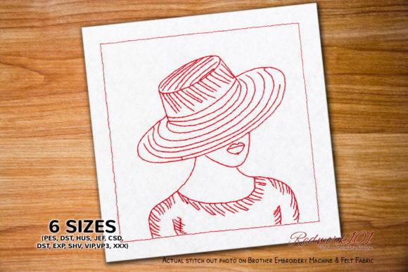 Review: Woman with Large Hat for Holiday Embroidery