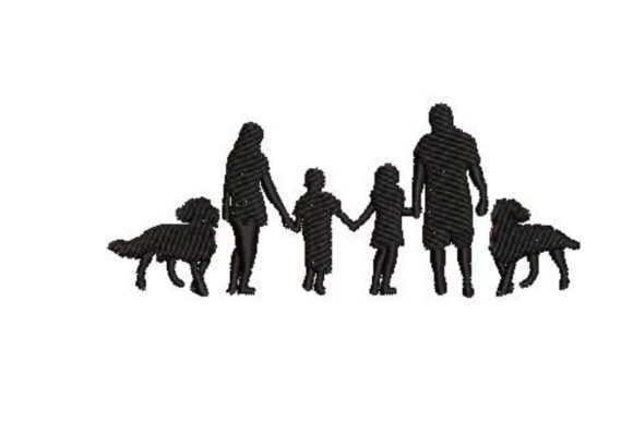 Silhouette Family with Dogs: A Craft Fair Best-Seller