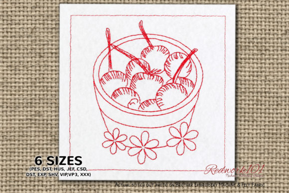 Sweet Juicy Cherries in Pot: A Seasonal Embroidery Review