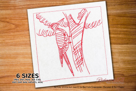 Woodpecker Pecking Lineart Design Review for Craft Fairs