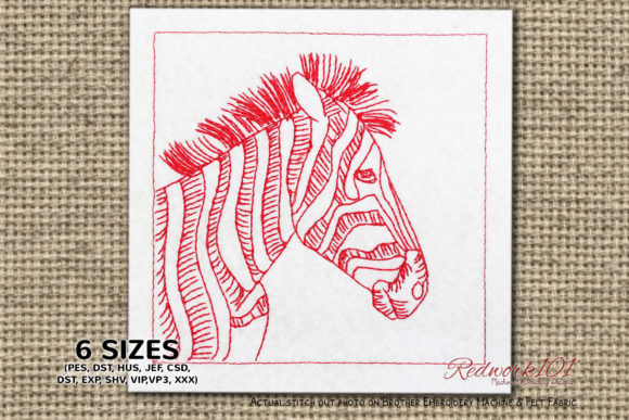 Zebra Head Review: A Wild Redwork Design for Etsy Sellers